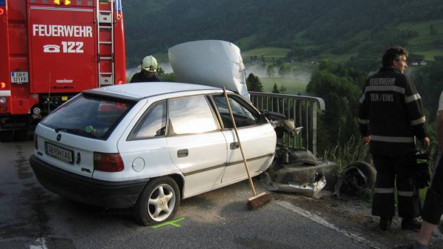 Verkehrsunfall auf der L704 bei Gatschberg