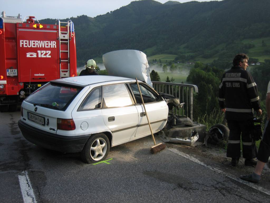 Verkehrsunfall auf der L704 bei Gatschberg