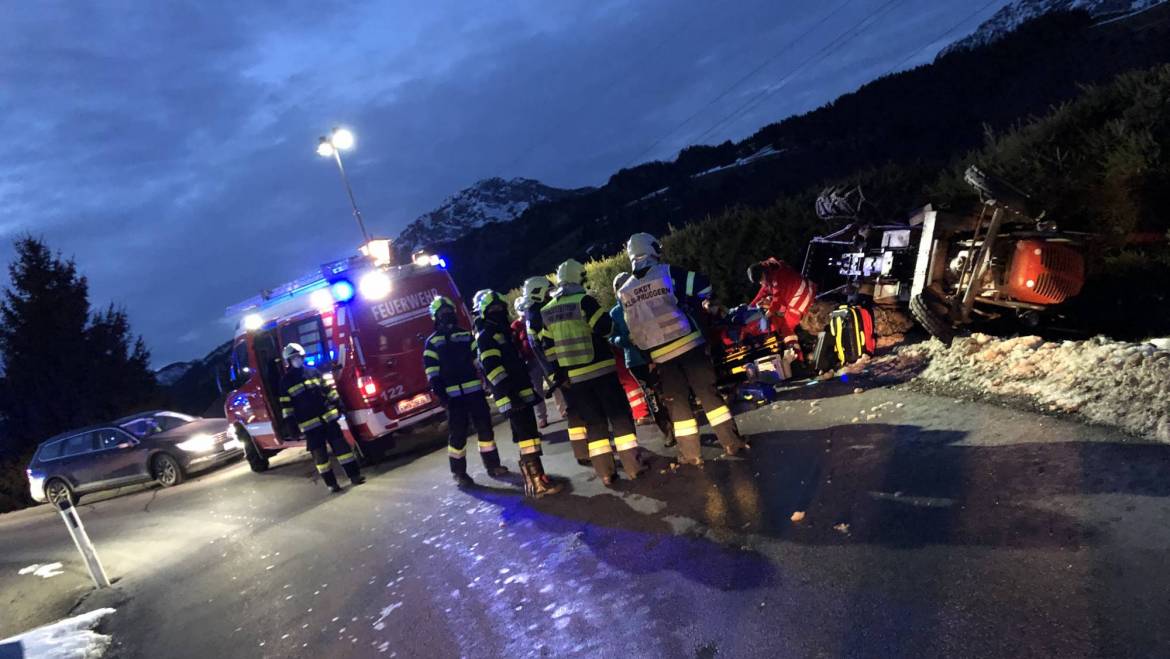 Traktorunfall am Pruggererberg