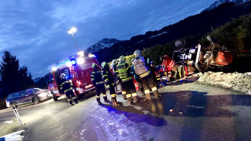 Traktorunfall am Pruggererberg