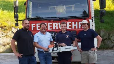 Lokale Unternehmen unterstützen Freiwillige Feuerwehr Stein/Enns